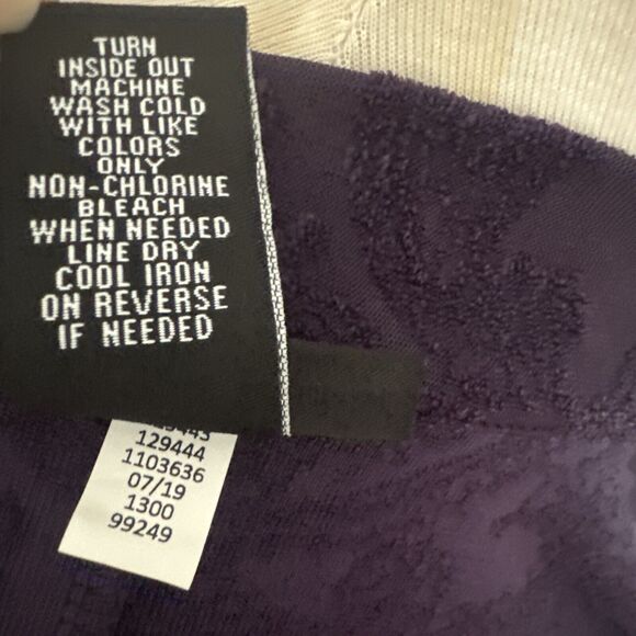 Catherines Anywhere Womens Open Cardigan Plus 5X Purple Burnout Paisley Travel - Picture 6 of 10